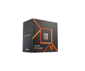 AMD Ryzen 5 7600 prosessor med Wraith Stealth kjøler i AMD-eske