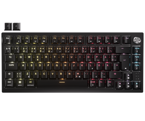 Corsair K65 Plus Trådløs 75% gaming-tastatur i sort med volum-hjul og RGB