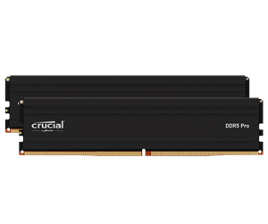 Crucial PRO DDR5-5600 32GB minnepinner i svart, kompakt lav profil