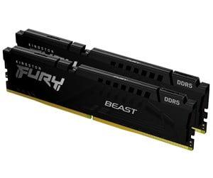 Kingston FURY Beast DDR5-6000 32GB CL30 minnepinne, svart heatspreader