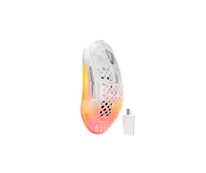 SteelSeries Aerox 3 WL Gen 2 trådløs gaming mus i hvit