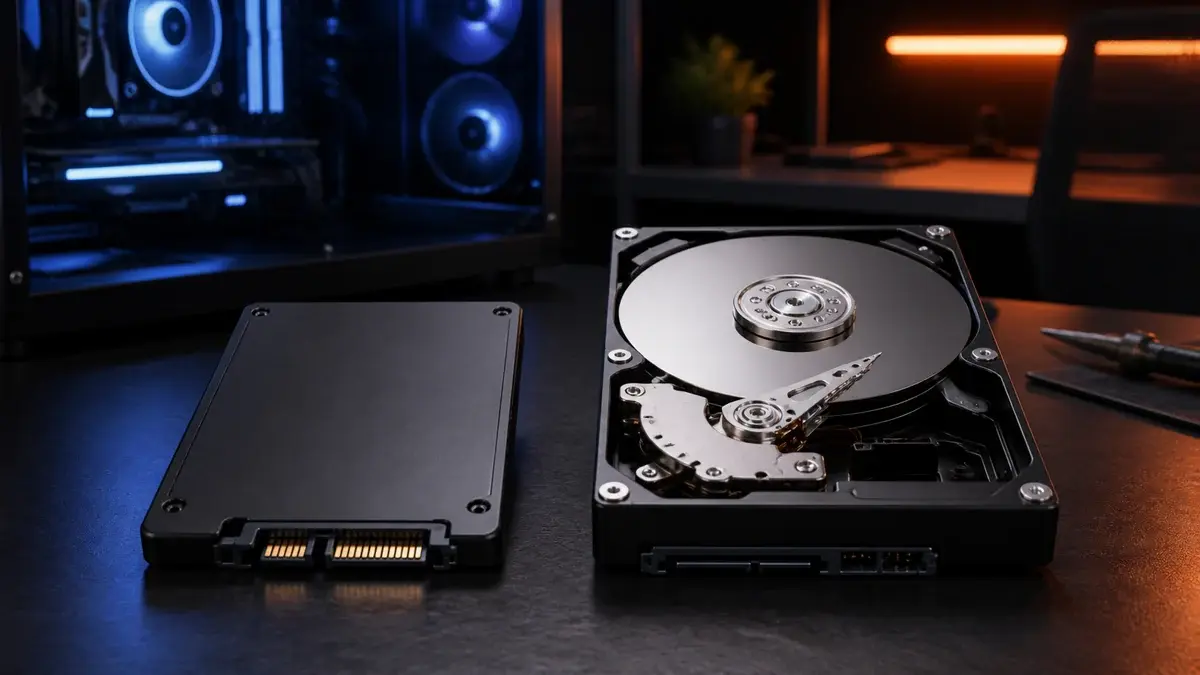 SSD vs HDD sammenligning av lagring 2026